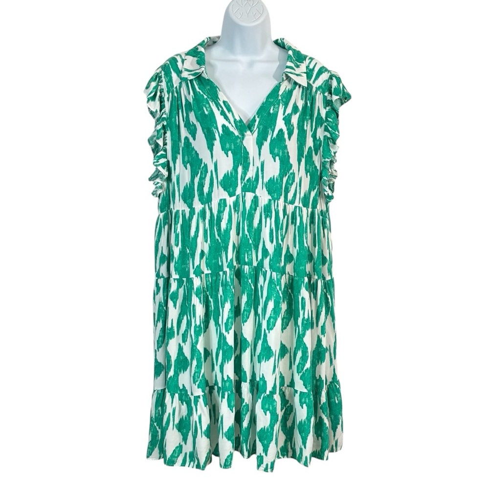 OTT Floral Tiered Ruffle Mini Dress